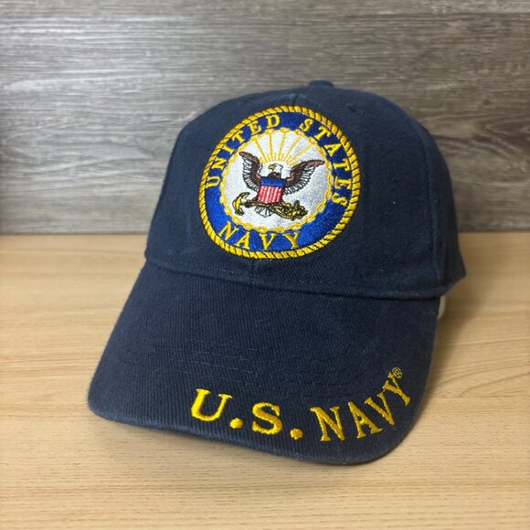 US Navy Hat Cap Strap Back Blue United States Adjustable - Picture 3 of 11